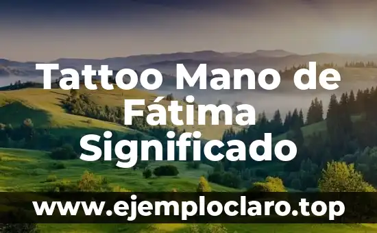 Tattoo Mano de Fátima Significado