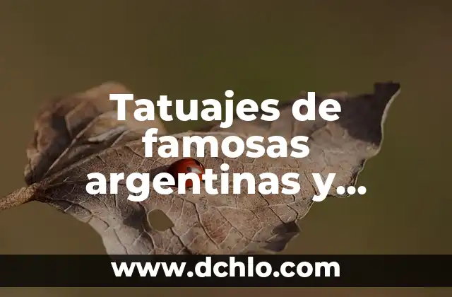 Tatuajes de lunas y su significado 7 Tatuajes de famosas argentinas y significado