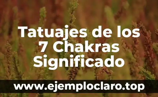 Tatuajes de los 7 Chakras Significado