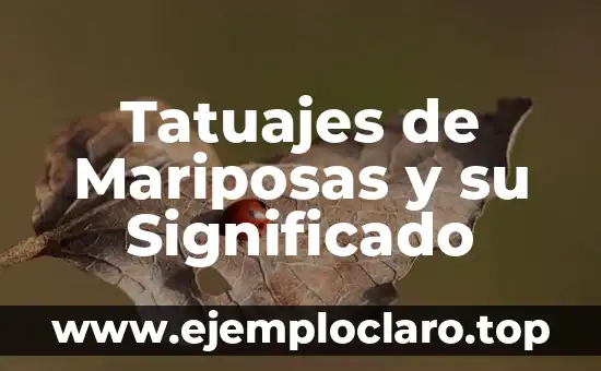 Tatuajes de Mariposas y su Significado