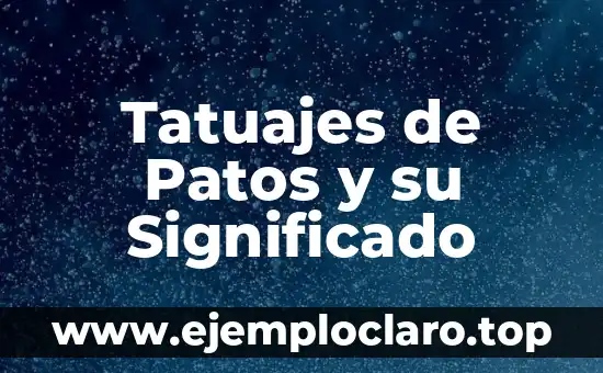 Tatuajes de Patos y su Significado