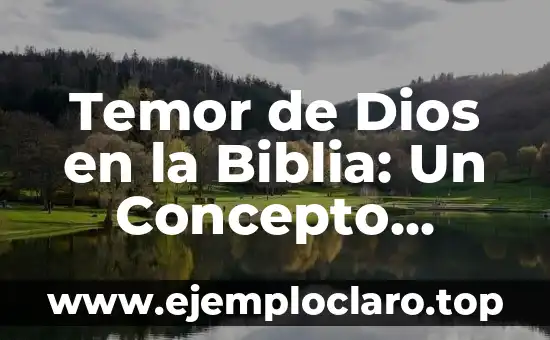 Restauración Bíblica: Un Concepto Profundo en la Fe 8 Temor de Dios en la Biblia: Un Concepto Central en la Fe Cristiana