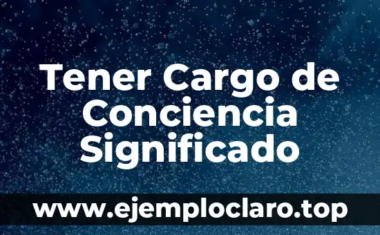 Tener Cargo de Conciencia Significado