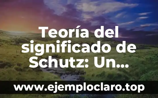 Borde Libre de la Una Significado: Explorando un Concepto Filosófico 6 Teoría del significado de Schutz: Un enfoque filosófico
