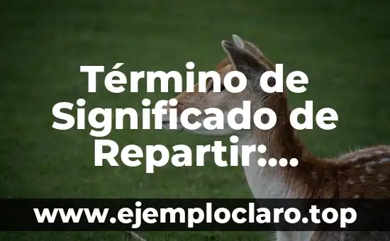 Término de Significado de Repartir: Comprensión del Concepto
