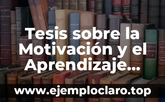 Tesis sobre la Motivación y el Aprendizaje Significativo