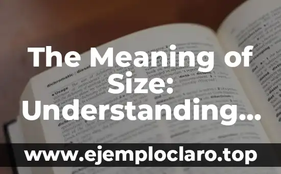 ¿Cuánto tiempo hace que ocurrió el Big Bang? (La historia del origen del universo) 5 The Meaning of Size: Understanding the Concept of ‘Big’