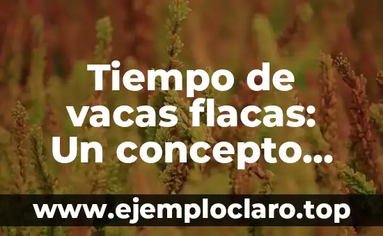 Tiempo de vacas flacas: Un concepto que define épocas de dificultad