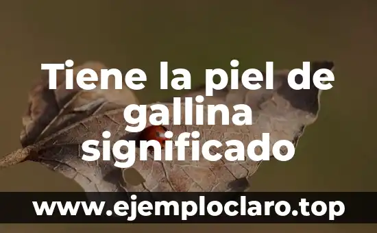Tiene la piel de gallina significado