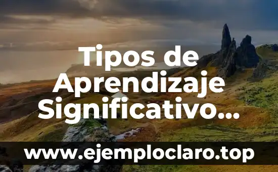 Tipos de Aprendizaje Significativo Ausubel: Guía Completa con Ejemplos