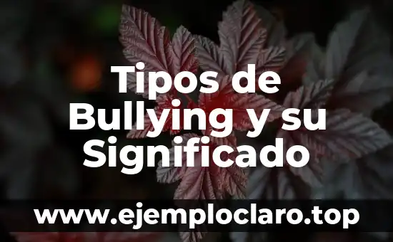Tipos de Bullying y su Significado