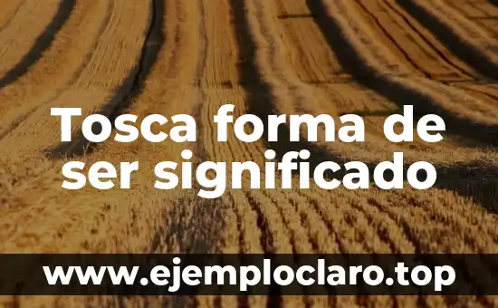 Tosca forma de ser significado