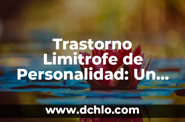 Trastorno Límite de la Personalidad - Una Guía Completa 4 Trastorno Limitrofe de Personalidad: Un Análisis Profundo