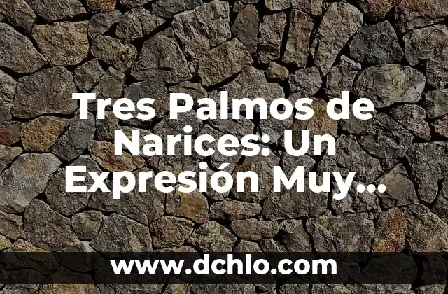 El Significado del Tatuaje de Tres Puntas de Flecha: Simbolismo y Historia 5 Tres Palmos de Narices: Un Expresión Muy Cercana