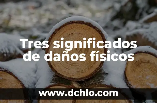 El Significado de los Cambios Físicos 6 Tres significados de daños físicos