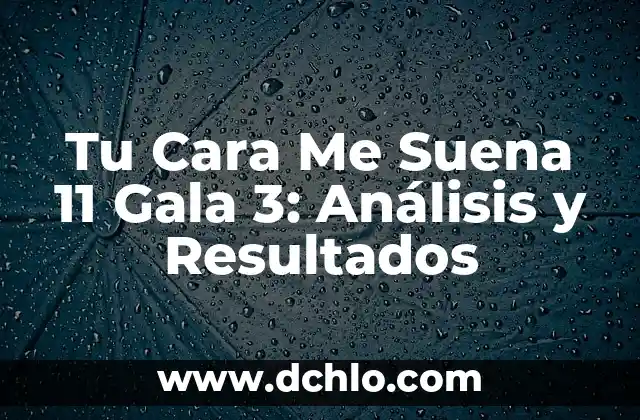 Actuación en Josie, Tu Cara Me Suena: La Televisión de Música y Comedia 7 Tu Cara Me Suena 11 Gala 3: Análisis y Resultados