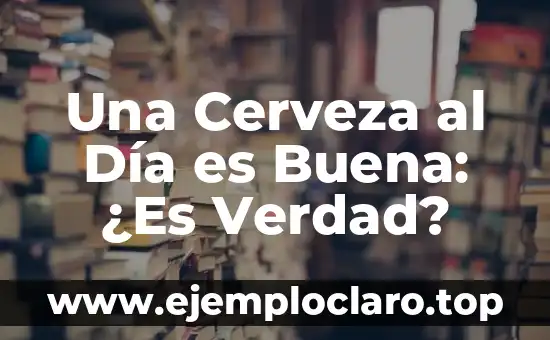 Una Cerveza al Día es Buena: ¿Es Verdad?