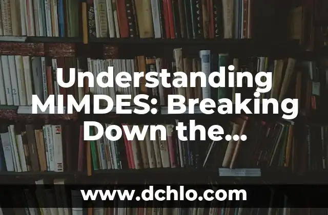 Día Mundial del Síndrome de Down: 21 de Marzo 8 Understanding MIMDES: Breaking Down the Acronym