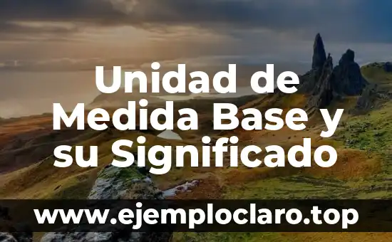 Base de Datos: Concepto y Significado 3 Unidad de Medida Base y su Significado