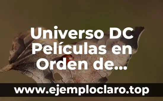 Universo DC Películas en Orden de Estreno: Guía Completa