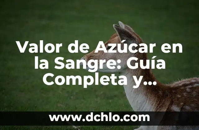 ¿Cuánto debe tener de azúcar en sangre una persona? Nivel normal de glucosa 4 Valor de Azúcar en la Sangre: Guía Completa y Actualizada