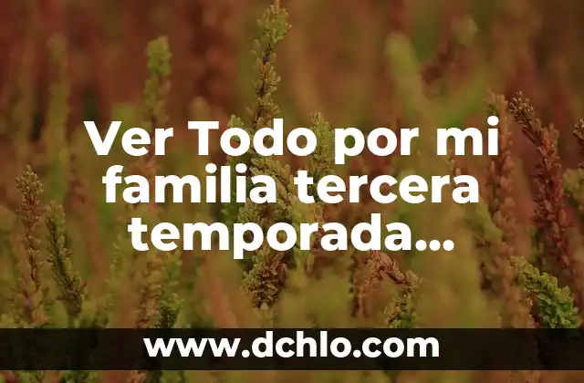 ¿Cómo saber si mi hijo es autista? 3 Ver Todo por mi familia tercera temporada Dailymotion Online Gratis